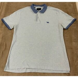 Rodd & Gunn Shirt Mens size 2XL Sports Fit Light Blue Collard Short Sleeve EUC